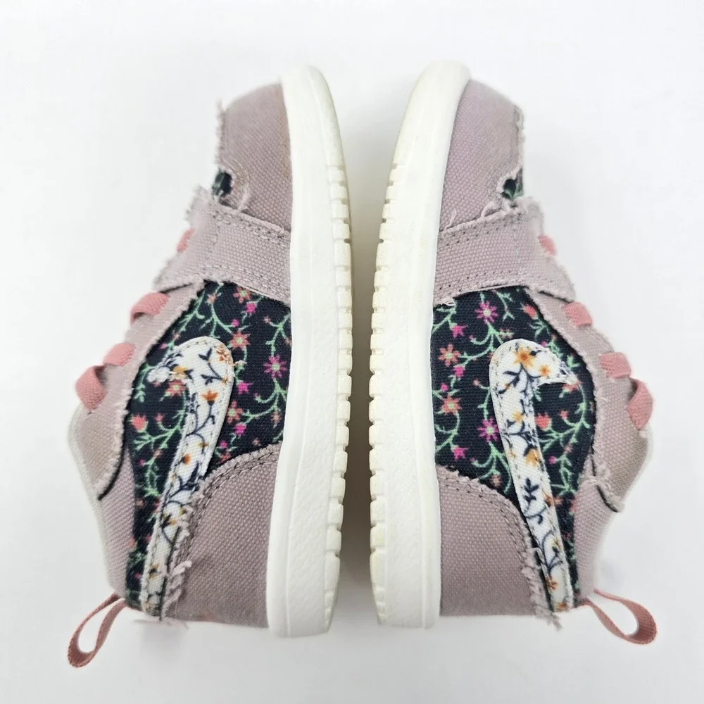 Nike Air Jordan 1 Retro Low ALT SE Floral Pink Velcro FJ3450-001 Toddler 7C - Picture 6 of 16